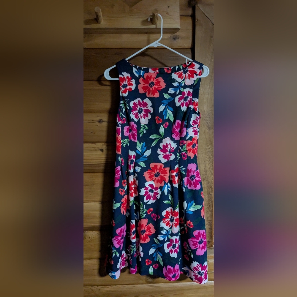 Vince Camuto Navy Floral Dress